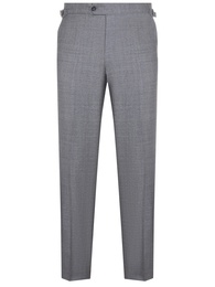 Брюки Silvio R из ткани Vitale Barberis с регуляторами на поясе.