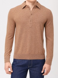 Пуловер-поло BML polo neck buttons long sleeve, 330133