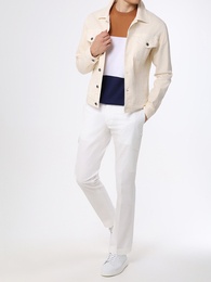 Пуловер из хлопка с круглым воротом